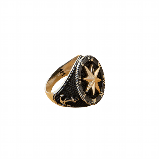 Compass Ring: 925 Sterling Silver