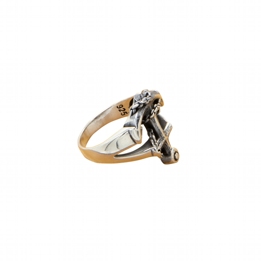 Anchor Ring: 925 Sterling Silver