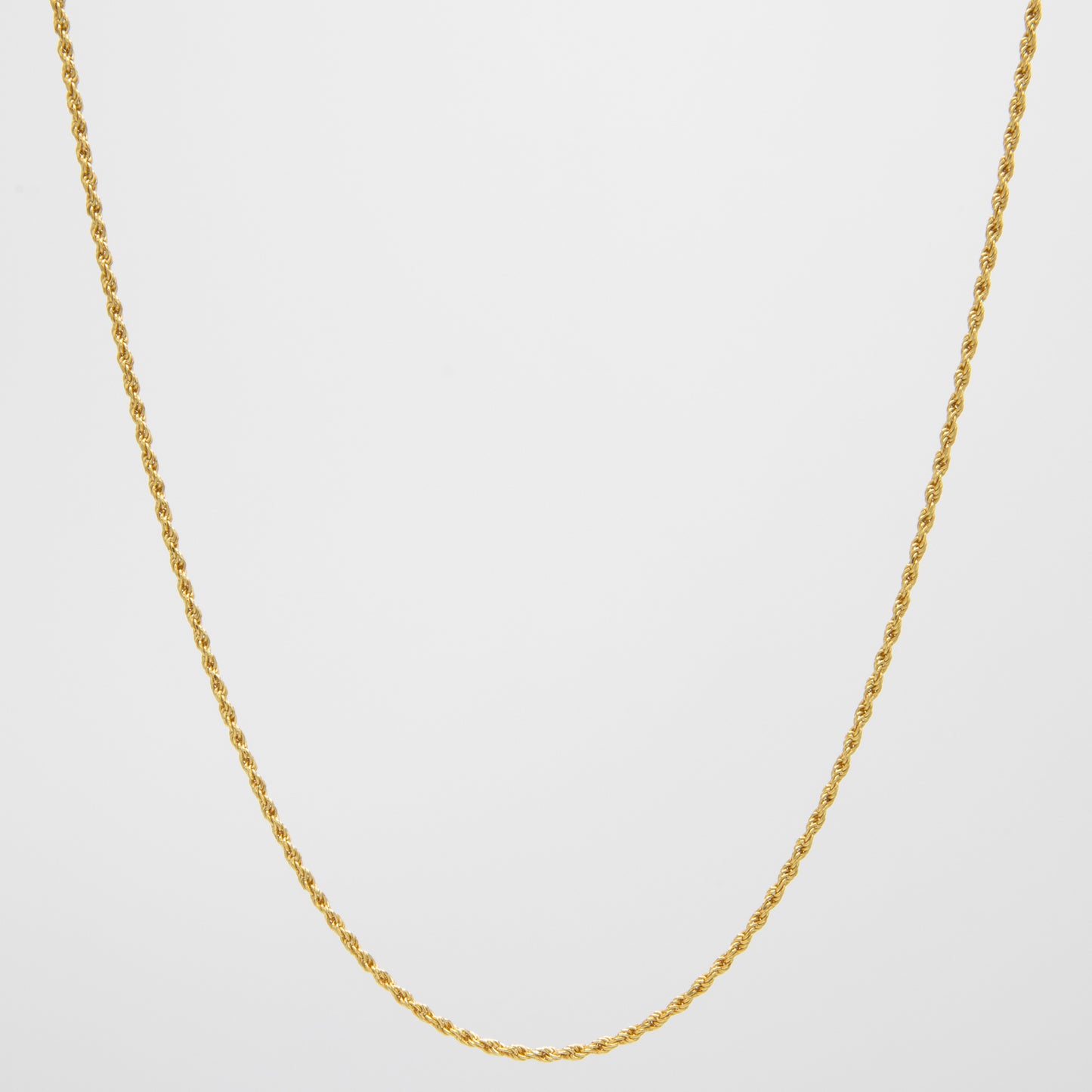 Gold-Plated 925 Sterling Silver Rope Chain