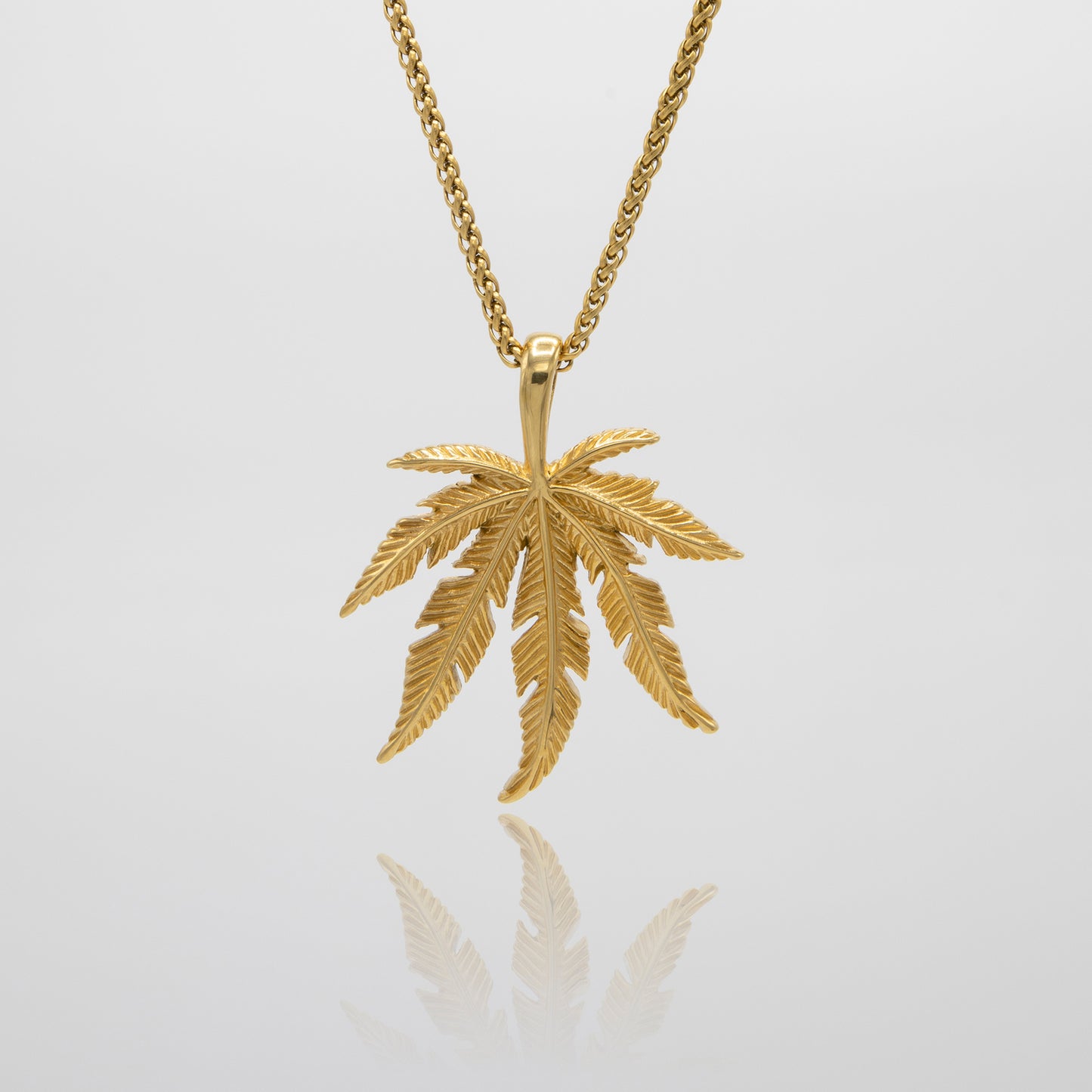 Jamaican Leaf Pendant - Gold