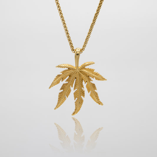 Jamaican Leaf Pendant - Gold