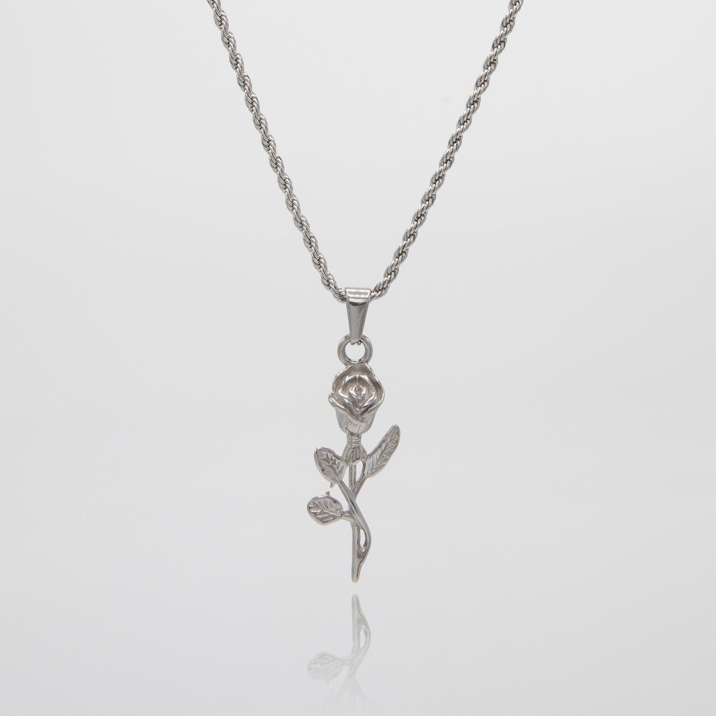 Rose Pendant - Silver