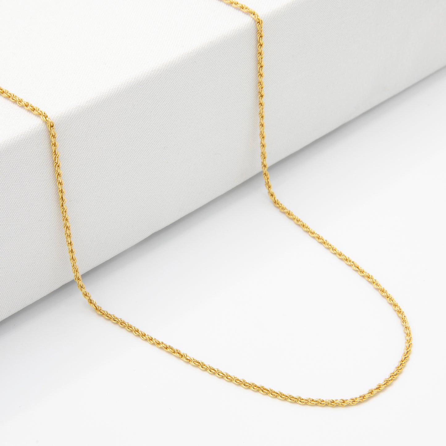 Gold-Plated 925 Sterling Silver Rope Chain