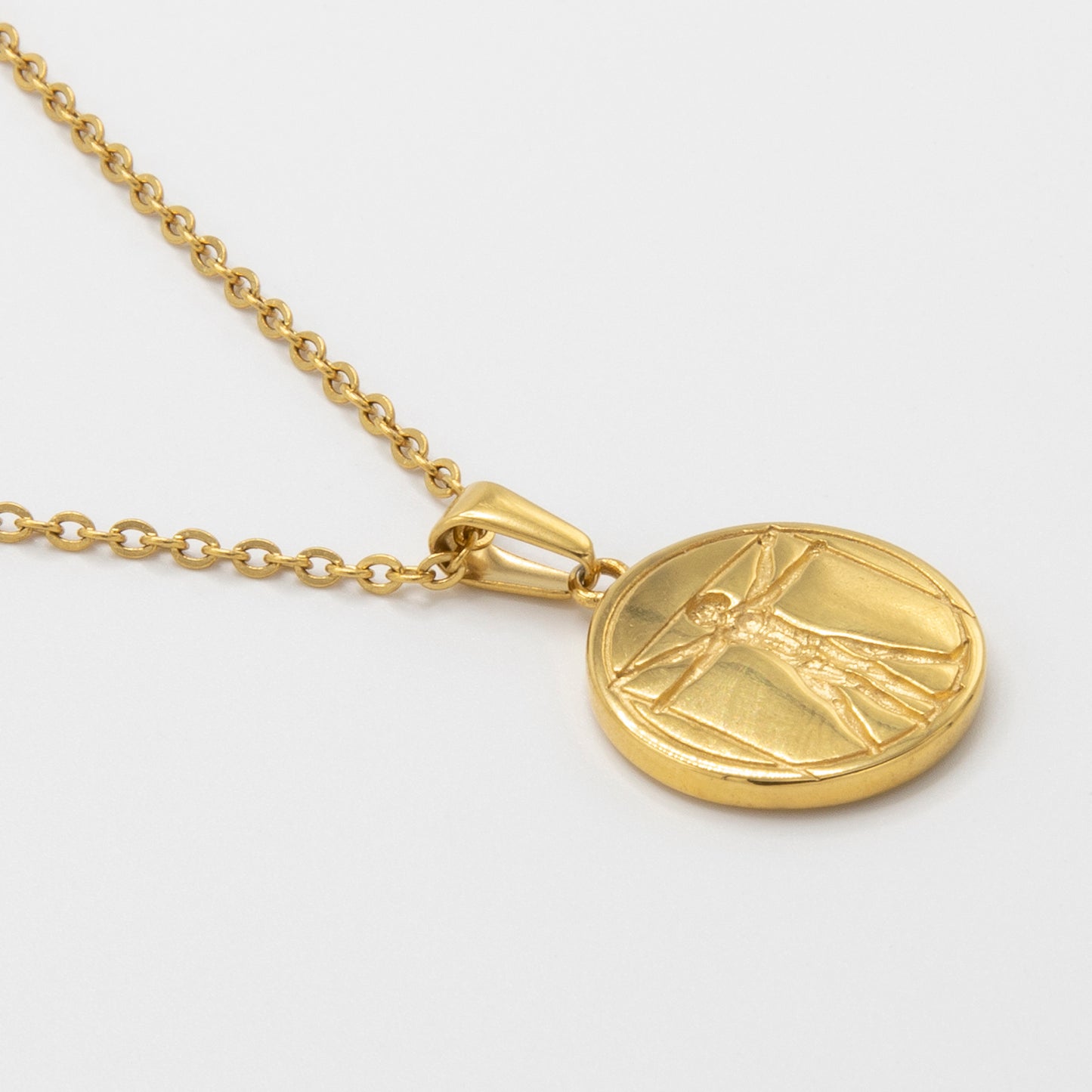 Vitruvian Pendant - Gold