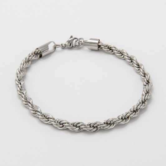 Rope Bracelet 5 mm - Silver