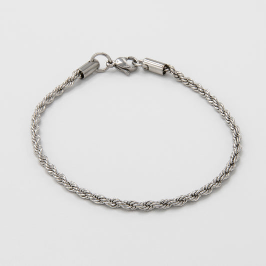 Rope Bracelet 3 mm - Silver