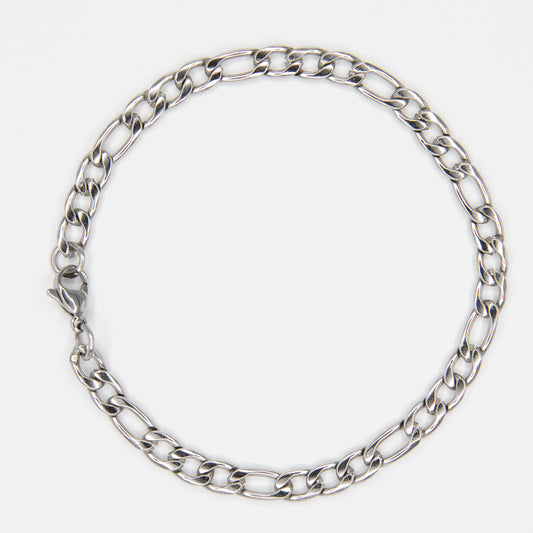 Figaro Bracelet: 925 Sterling Silver
