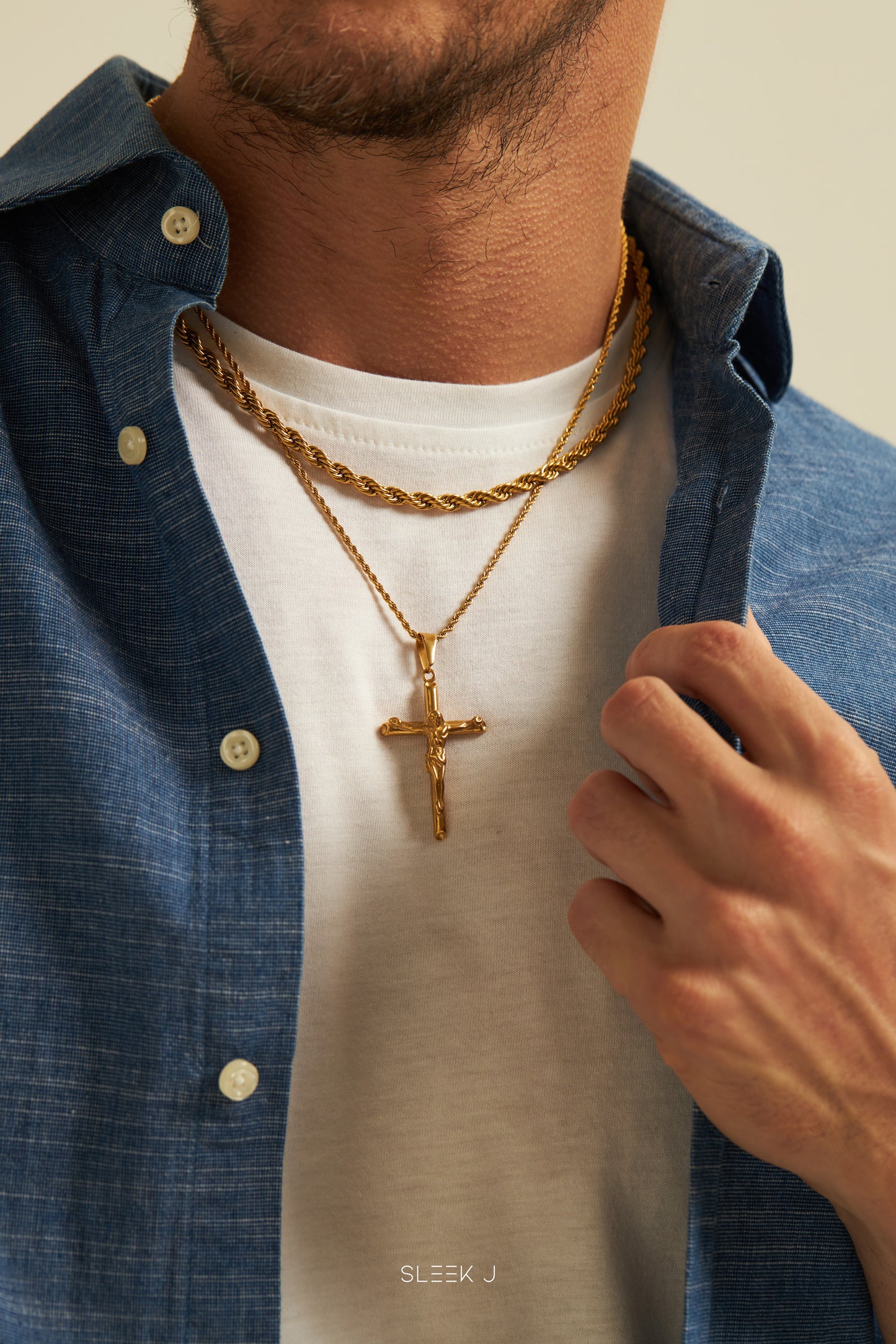 Crucifix Set - Gold