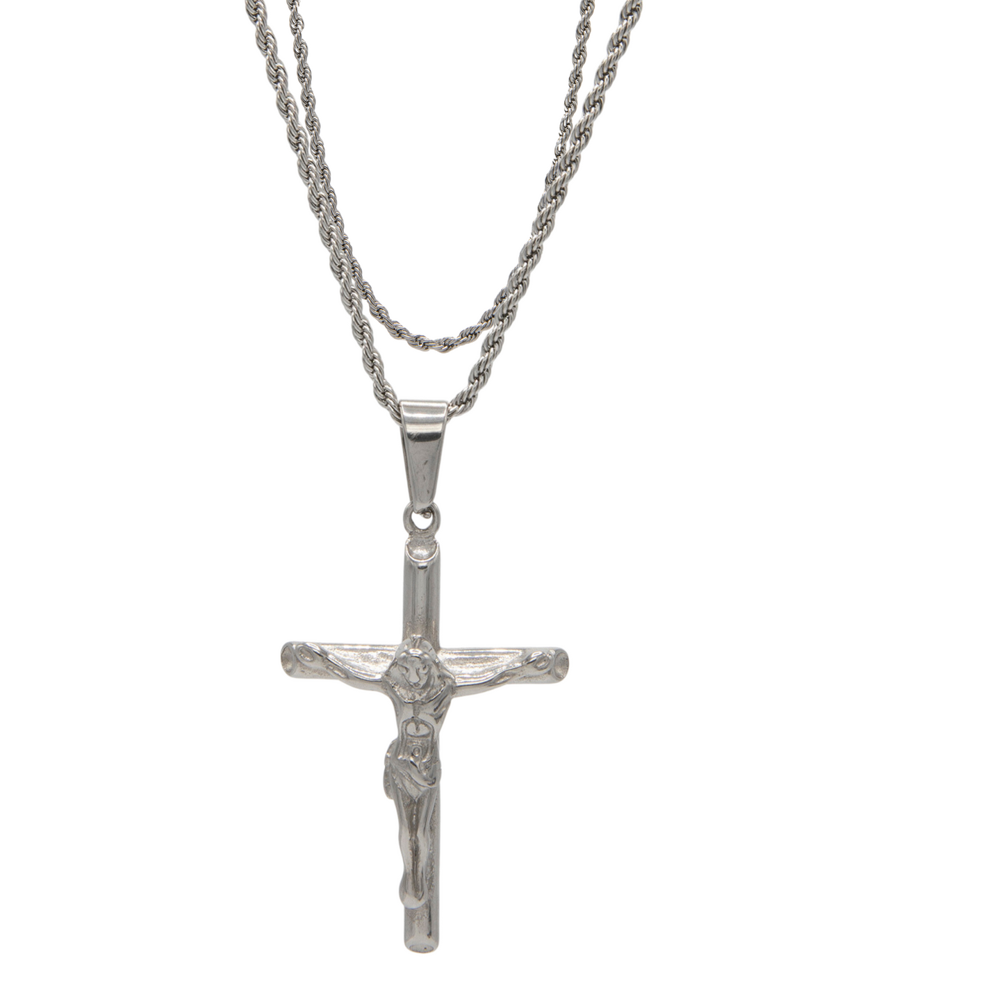 Crucifix Set - Silver