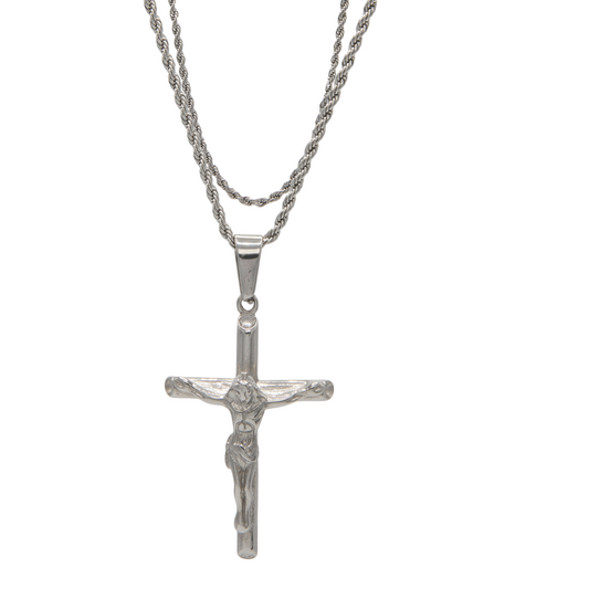 Crucifix Set - Silver