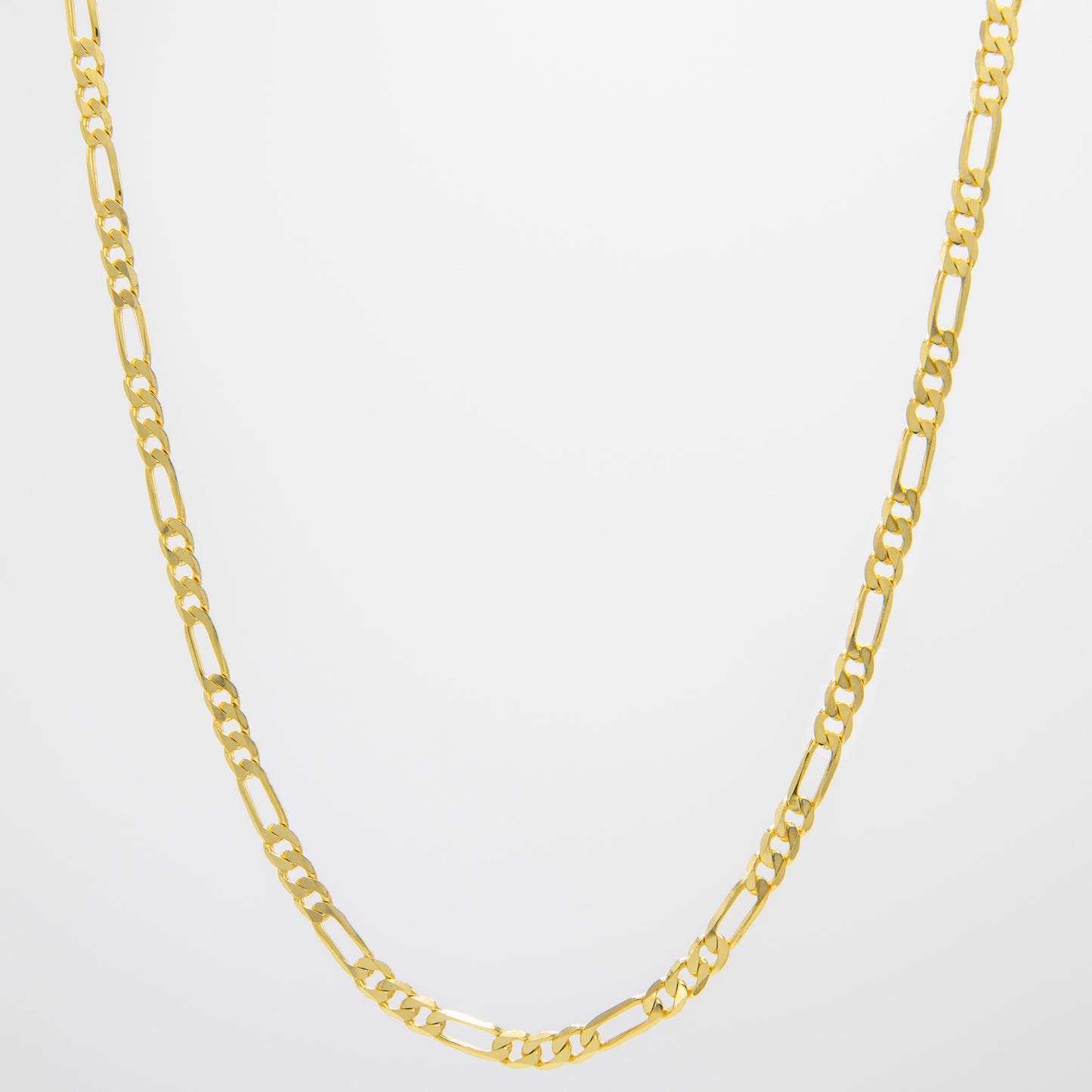 High-Quality Gold-Plated 925 Sterling Silver Figaro Chain