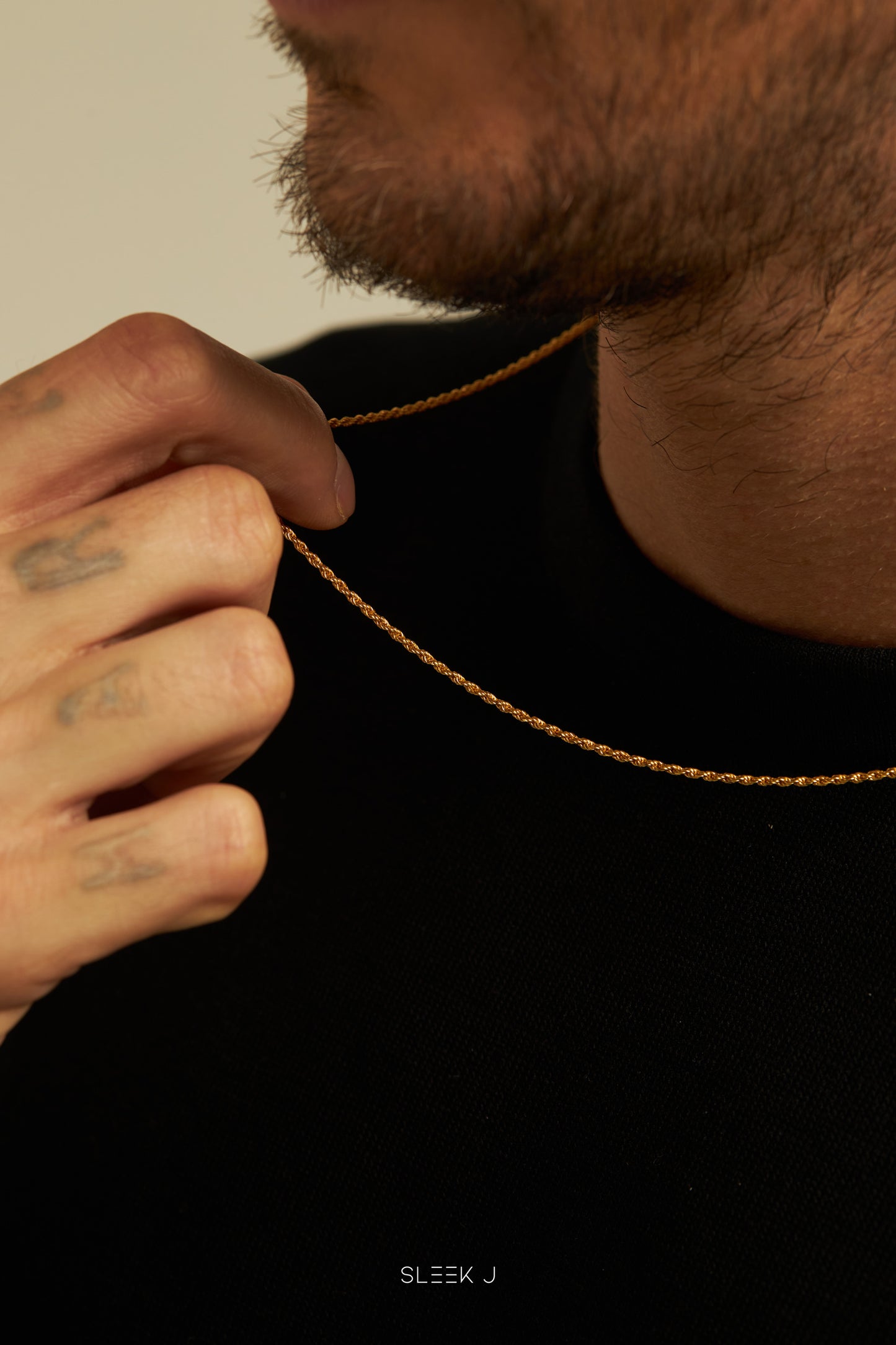 Gold-Plated 925 Sterling Silver Rope Chain